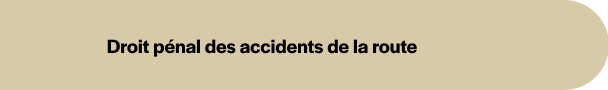 Droit pénal des accidents de la route